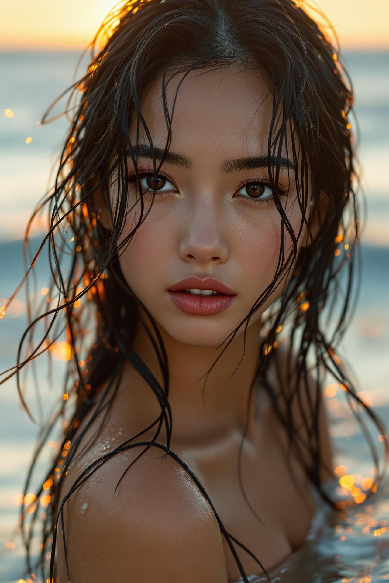 海边日落邂逅
